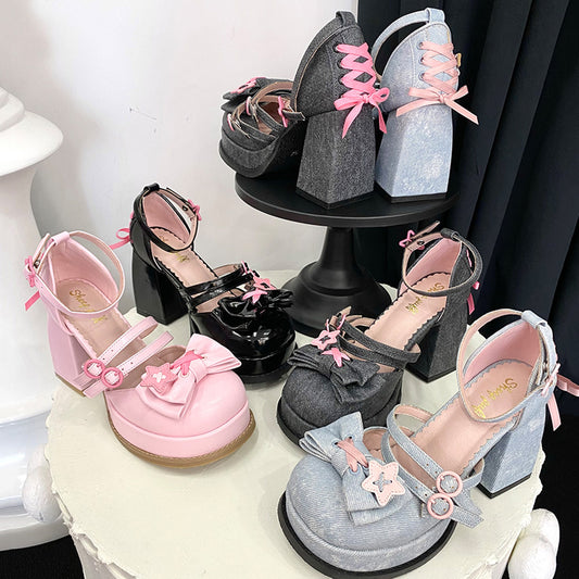 Star Bow Heels Shoes SE23277