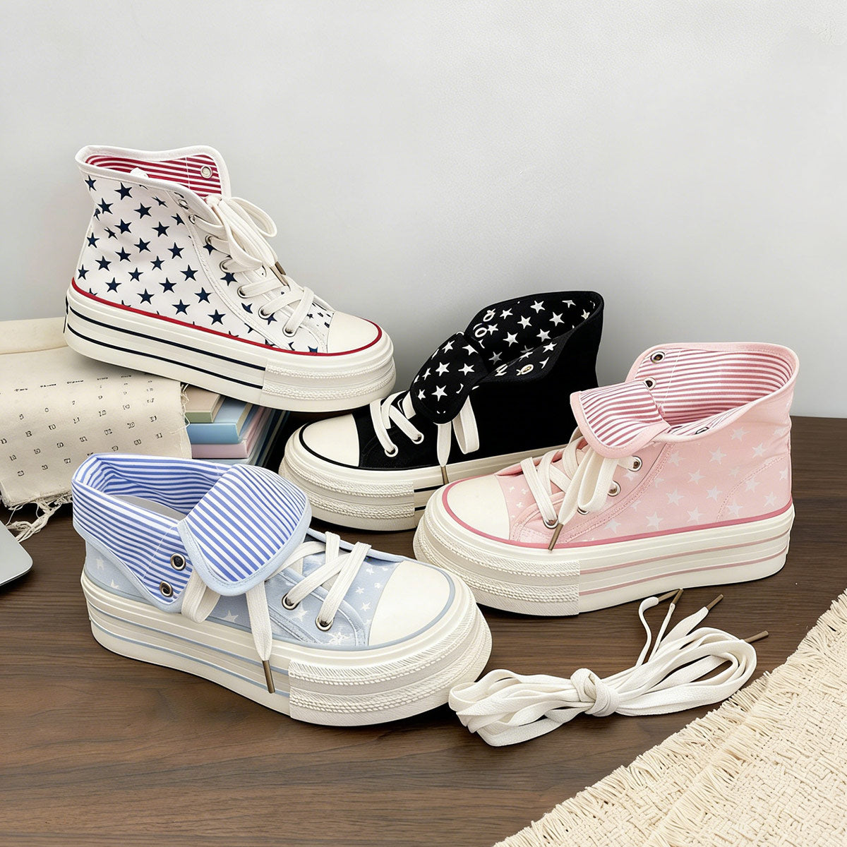 Star Striped Canvas Shoes SE23941