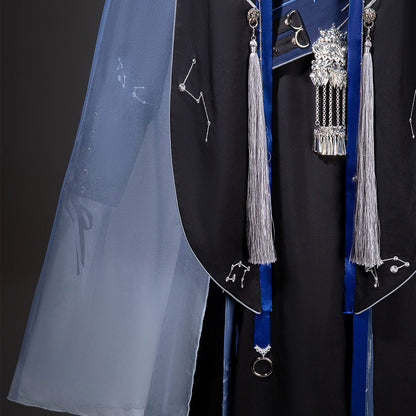 Starry Night Tassel Dress with Hooded Cape SE23842