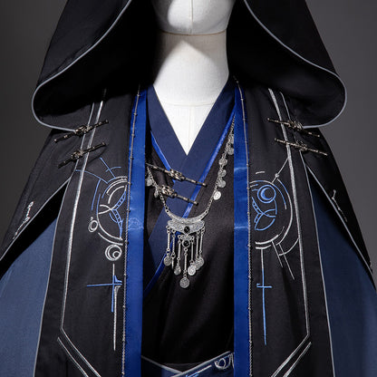 Starry Night Tassel Dress with Hooded Cape SE23842