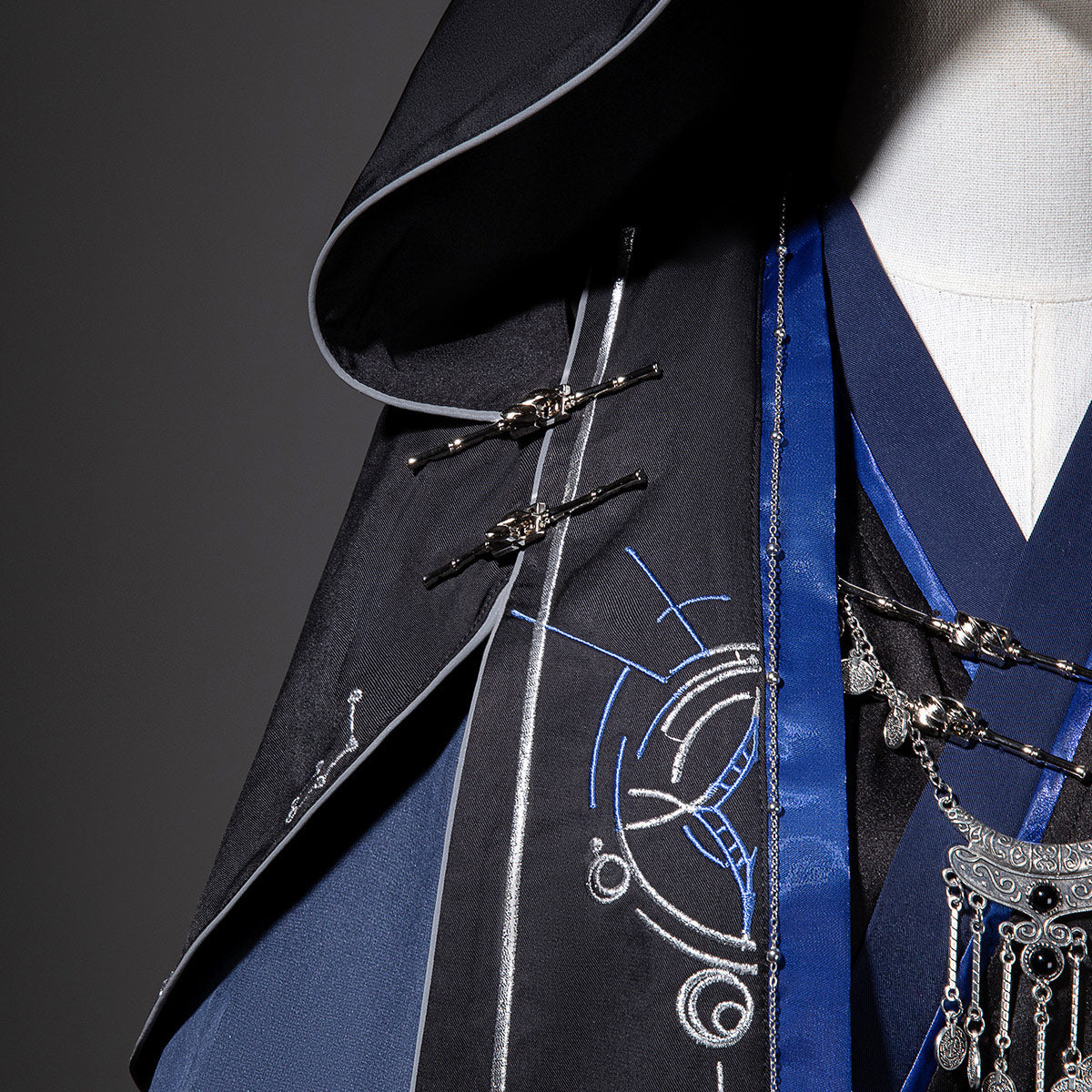 Starry Night Tassel Dress with Hooded Cape SE23842