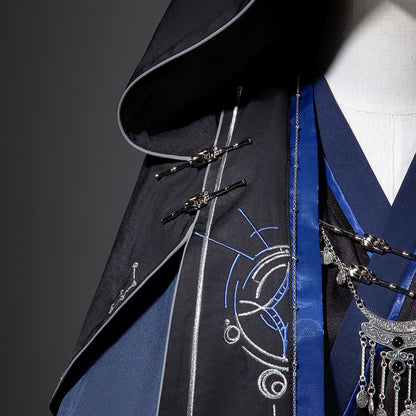 Starry Night Tassel Dress with Hooded Cape SE23842