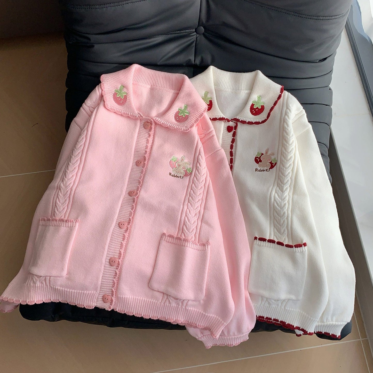 Strawberry Embroidery Cardigan Sweater SE23882