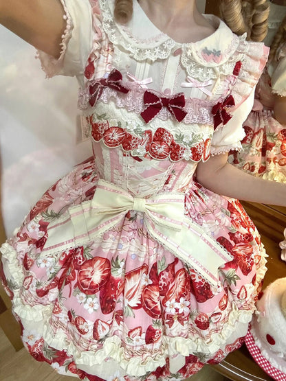 Strawberry Suspender Dress SE23573
