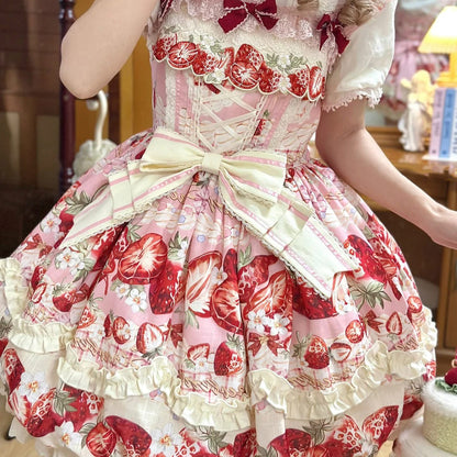 Strawberry Suspender Dress SE23573