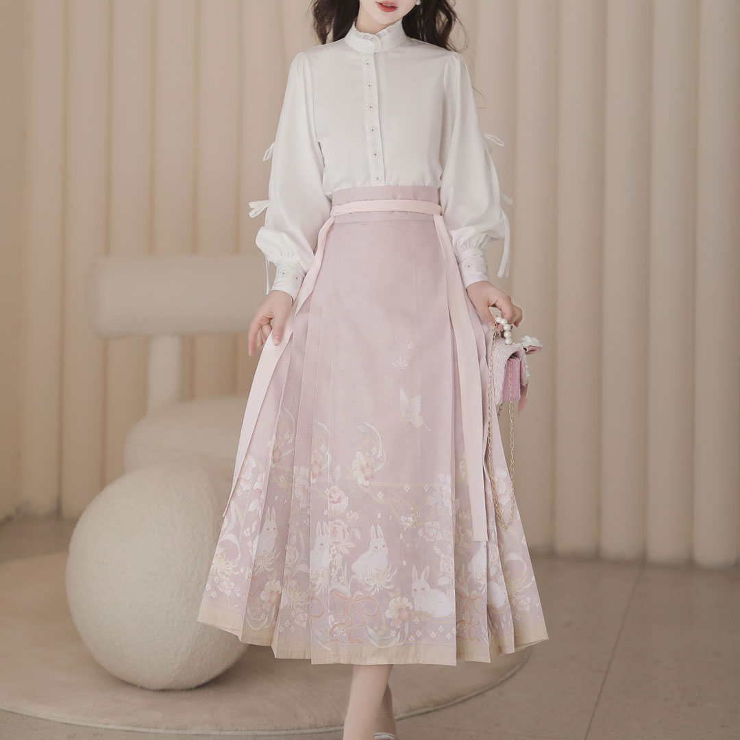 Sweet Floral Bunny Skirt Set SE22987