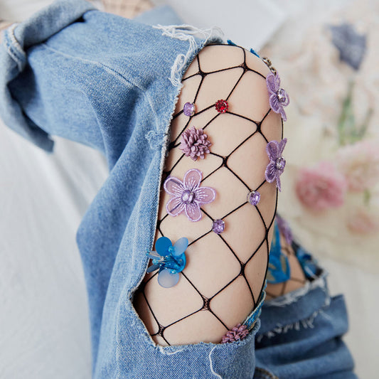 Sweet Flower Fishnet Pantyhose SE22837