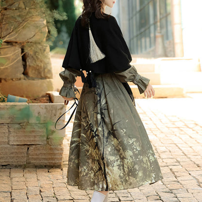 Tassel Bow Bamboo Dress Set SE23734