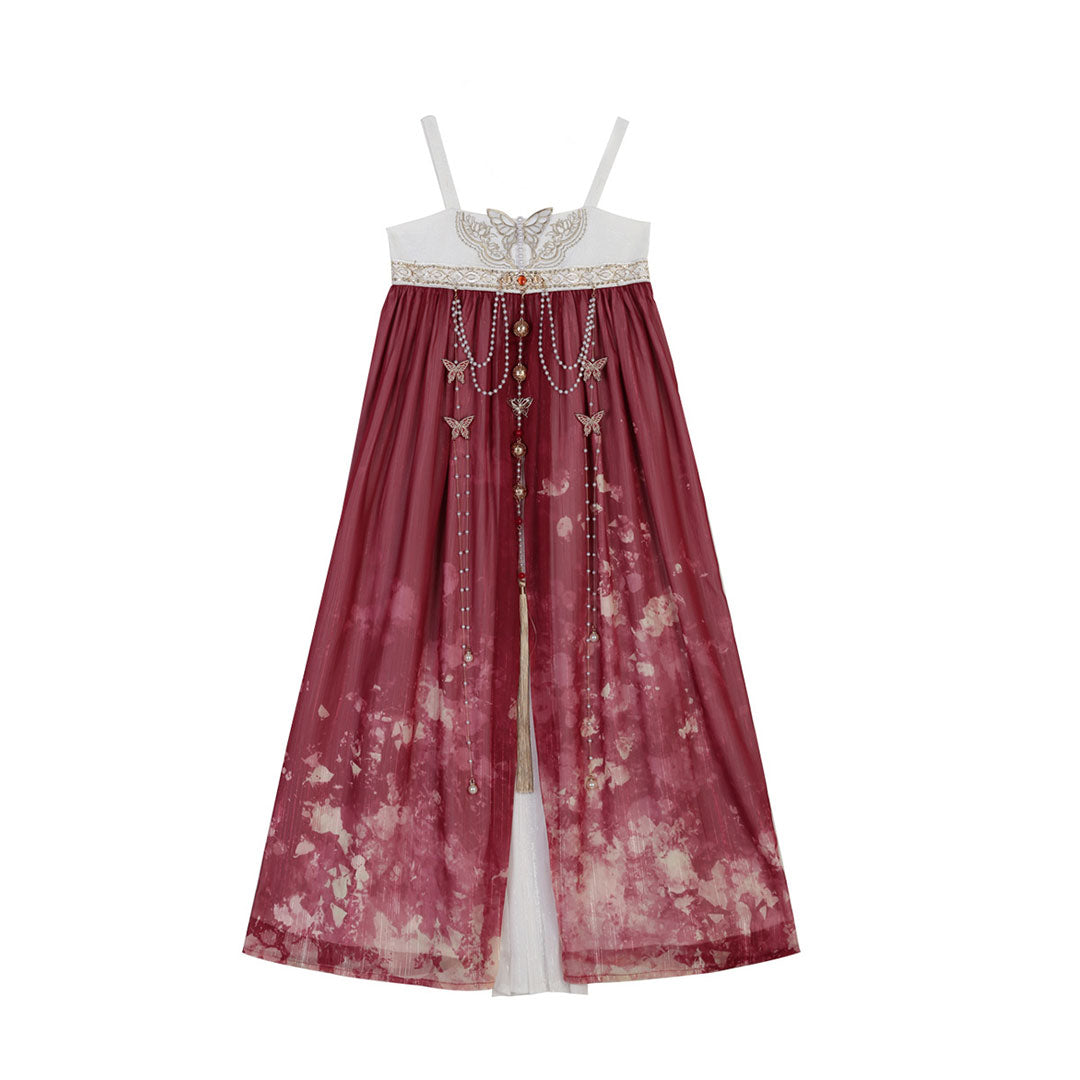 Tassel Butterfly Flower Hanfu Dress Set SE23171