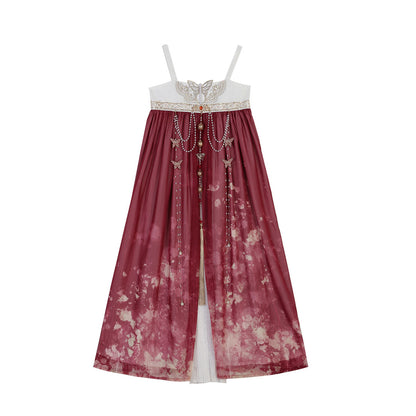 Tassel Butterfly Flower Hanfu Dress Set SE23171