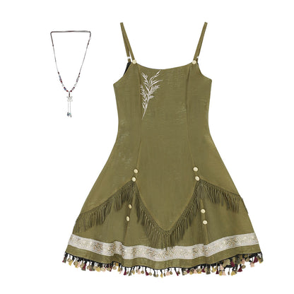 Tassel Cape Dress Set SE23202