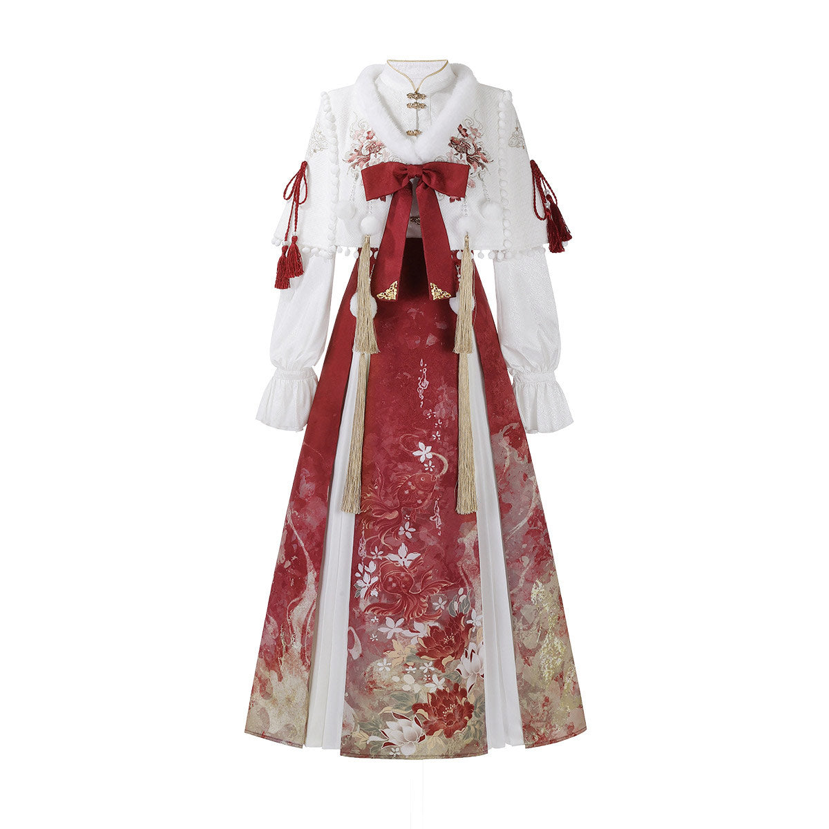 Tassel Goldfish Bowknot Skirt Set SE23846