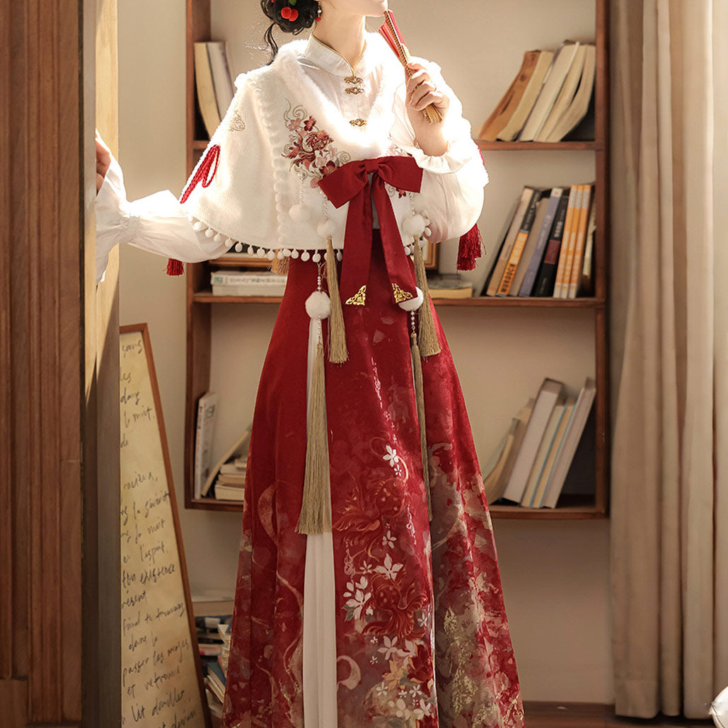 Tassel Goldfish Bowknot Skirt Set SE23846