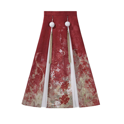 Tassel Goldfish Bowknot Skirt Set SE23846