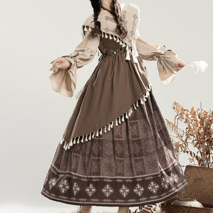 Vintage Lolita Dress Set with Fringe Detail SE23877