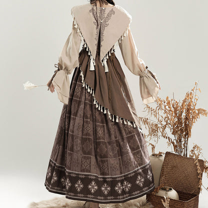 Vintage Lolita Dress Set with Fringe Detail SE23877