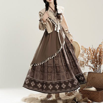 Vintage Lolita Dress Set with Fringe Detail SE23877