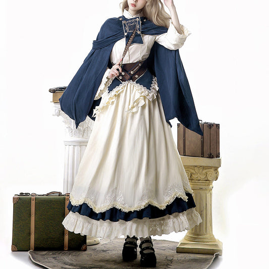 Vintage Medieval Lolita Dress with Cape SE23884
