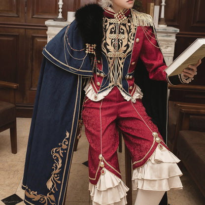 Vintage Royal Court Style Embroidered Cape Set SE23881