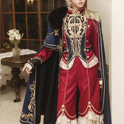 Vintage Royal Court Style Embroidered Cape Set SE23881
