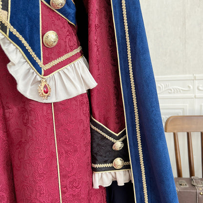 Vintage Royal Court Style Embroidered Cape Set SE23881