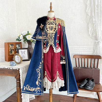 Vintage Royal Court Style Embroidered Cape Set SE23881