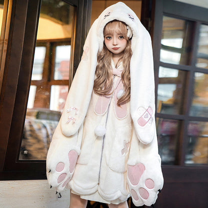 Winter Warm Fluffy Bunny Plush Coat SE23825