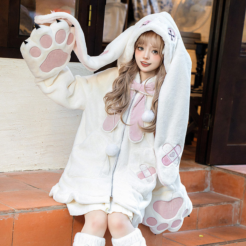 Winter Warm Fluffy Bunny Plush Coat SE23825