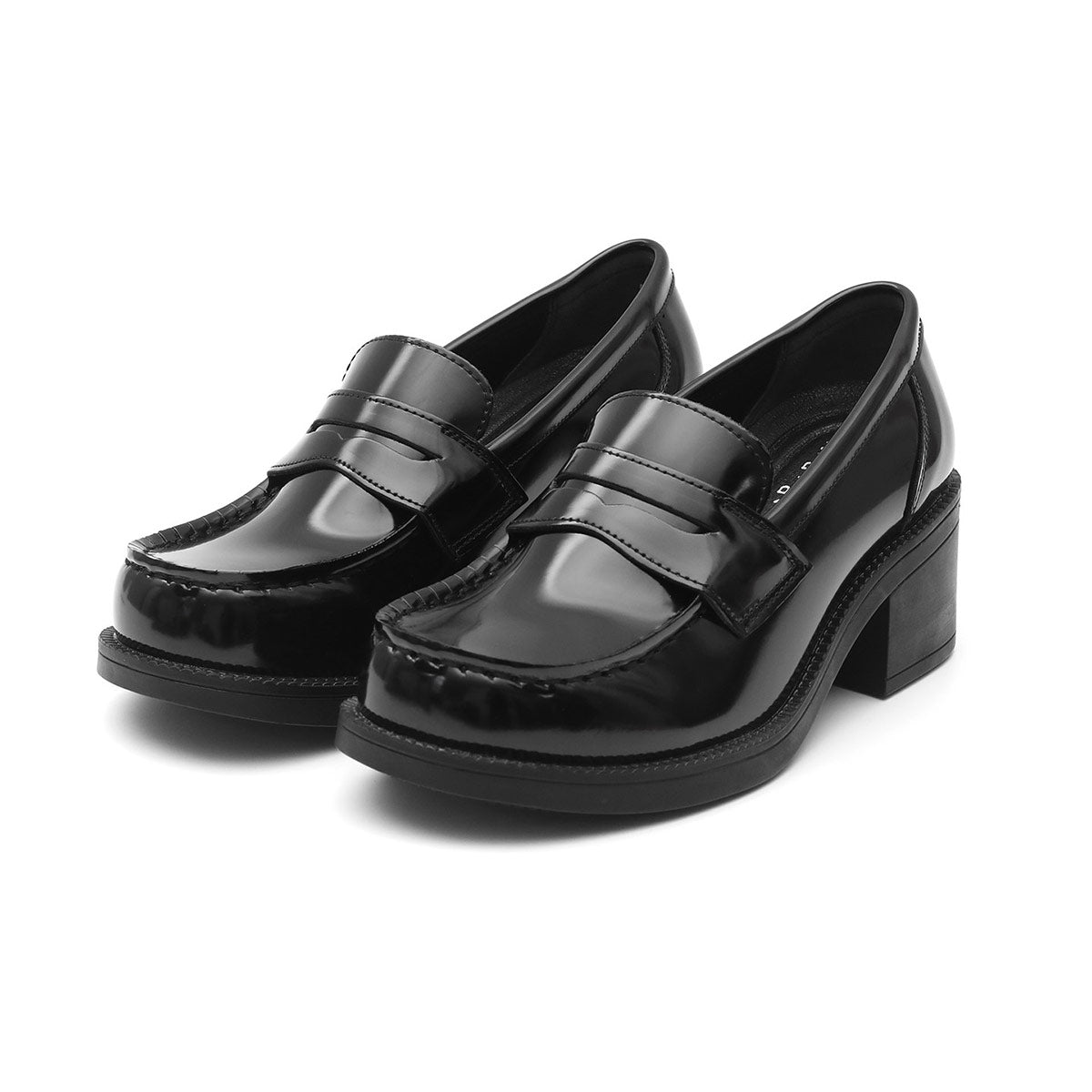 Women's Patent Leather Chunky Shoes SE23854