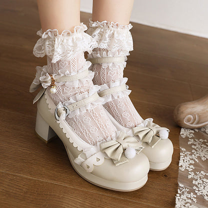 Lace Bow Princess Shoes SE23029