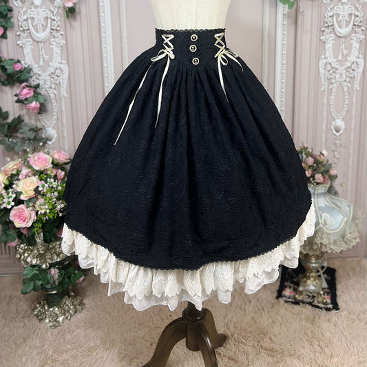 Retro Lace Black Skirt SE23073