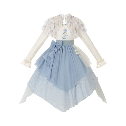 Embroidered Flower Irregular Dress SE23118