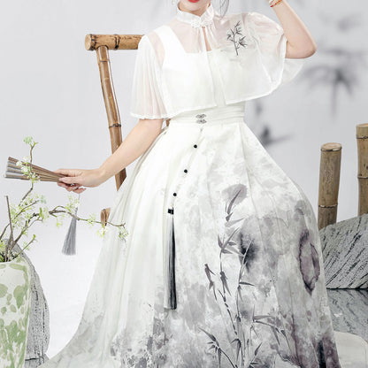 Bamboo Leaf Ink Hanfu Dress SE23133