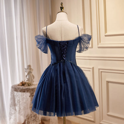 Blue Lace Mesh Dress SE22780