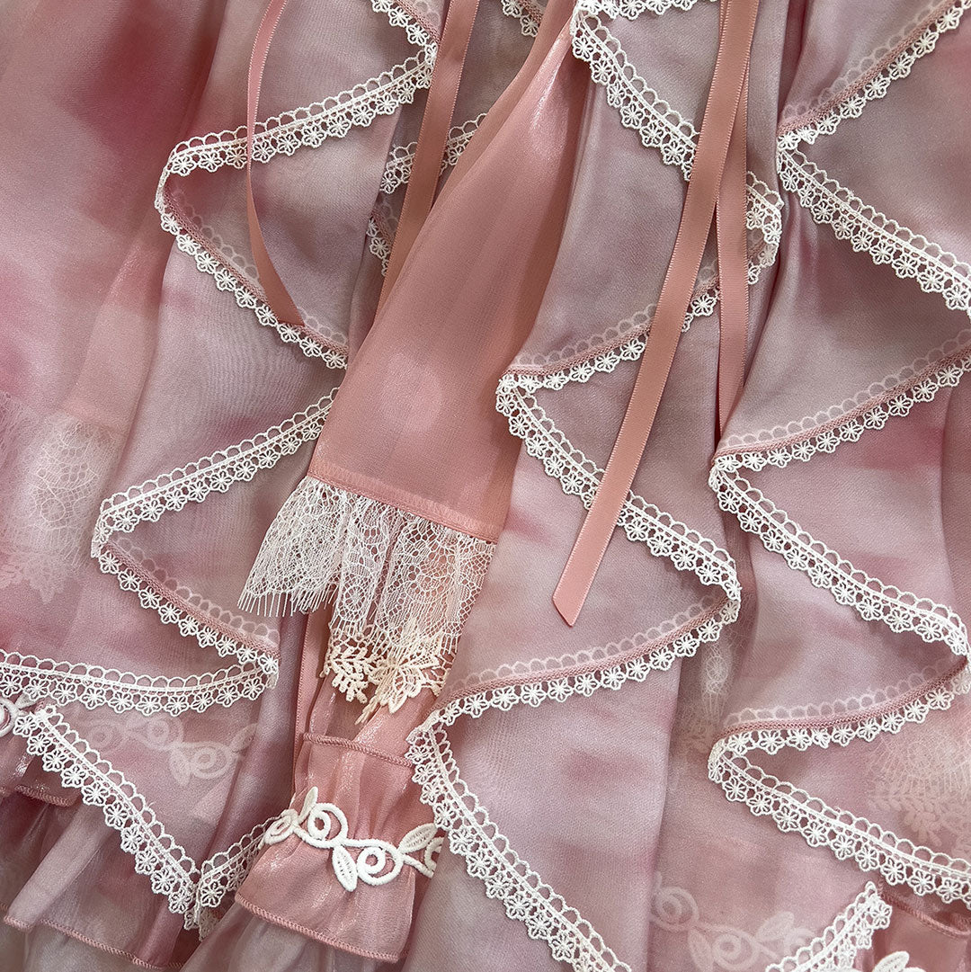 Lace Floral Bow Pastel Dress SE23105