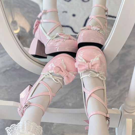 Sweet Bow Heels Shoes SE23075