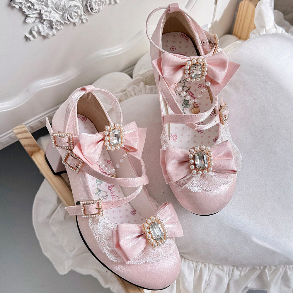 Lolita Bow Heels Shoes SE23986