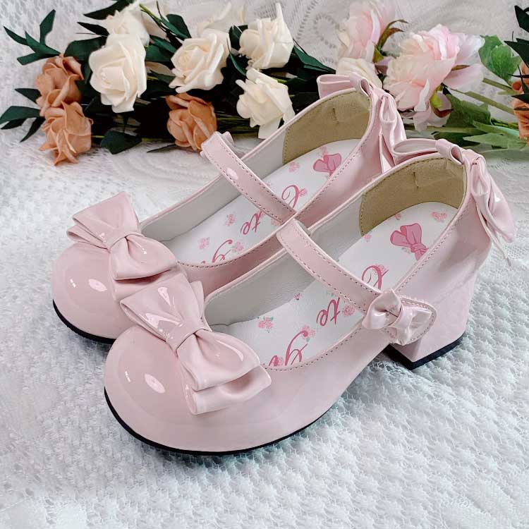 Lolita Bow Pu Shoes SE23048
