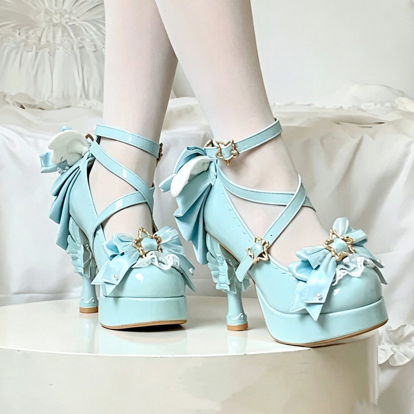 Magic Ribbon Fantasy High‑Heeled Shoes SE23987