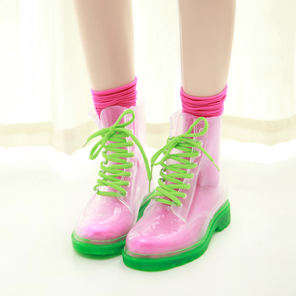 Transparent Candy Color Rain Boots SE3990