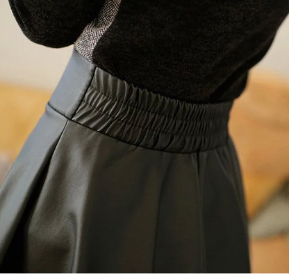 Harajuku Black Pu Skirt SE9136