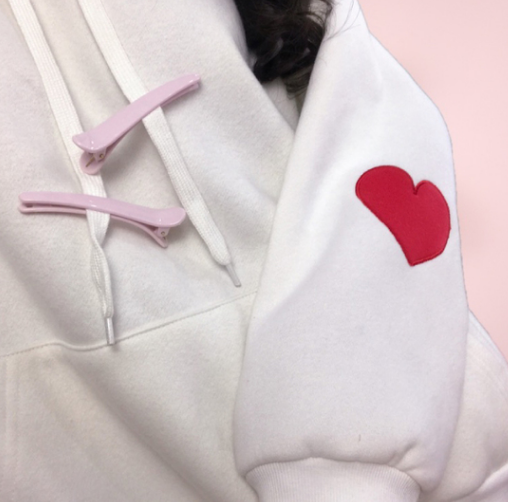 Pink/White Hoodie Pullover SE10532