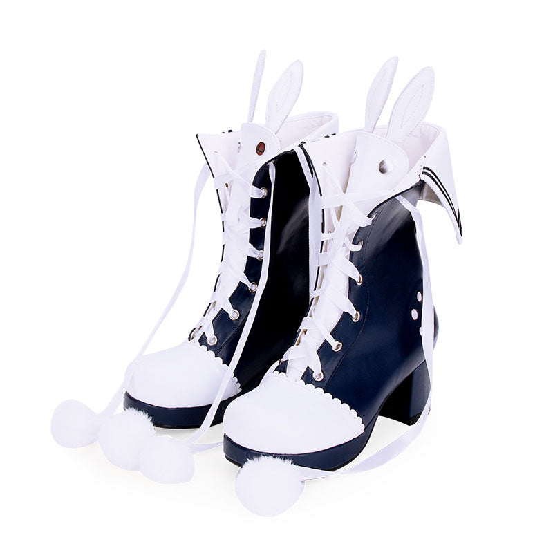 Kawaii Rabbit Ear Chunky Heel Lolita Boots