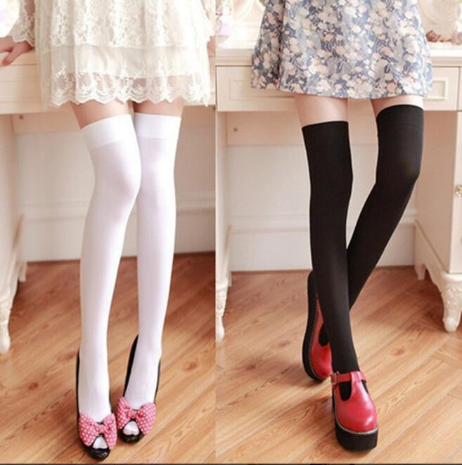 Japanese lolita cosplay student uniform stockings