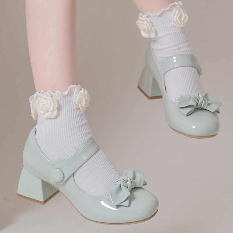Kawaii Lolita Bow Shoes SE22462