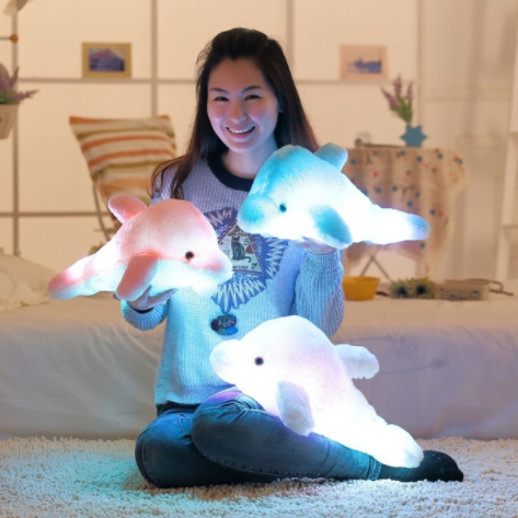 Cute Kawaii Cartoon Dolphins Luminous Hold Pillow SE4228