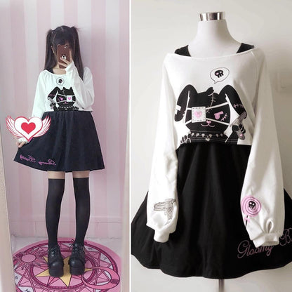 Cute Kawaii Bunny Two-Piece Dress SE10089