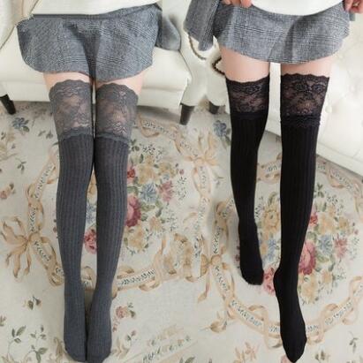 Cute students lace stockings SE930