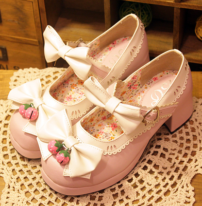 Lolita Cos Bowknot Shoes SE6536