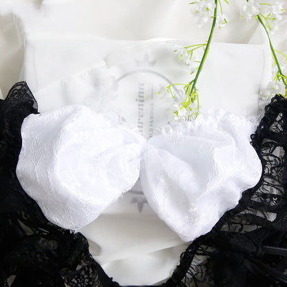 Black Lace Uniform Lingerie Set SE11375